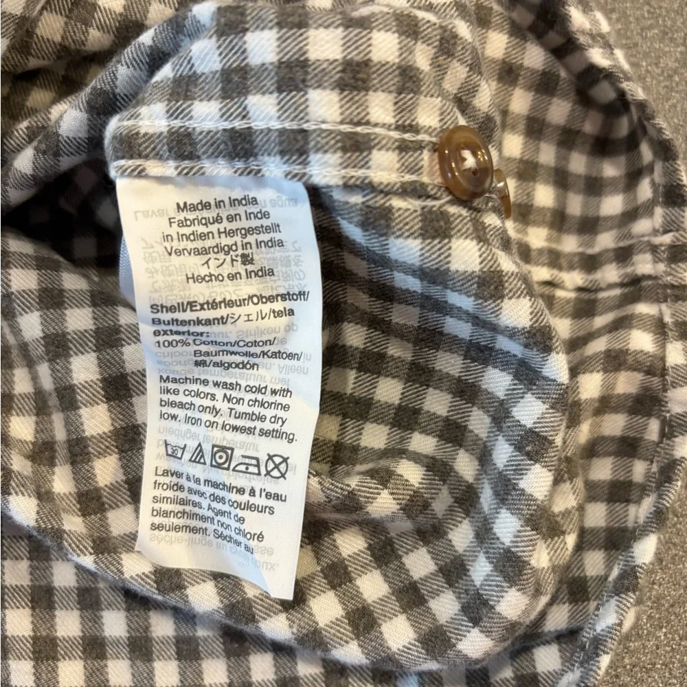 J. Crew Brushed Twill Shirt Mens XLarge T Casual Button Down gingham‎ classic